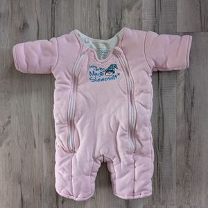 Merlin Magic Pink Baby Sleep Suit, Small 3-6M (V5)
